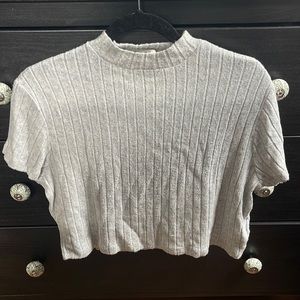 Gray crop top
